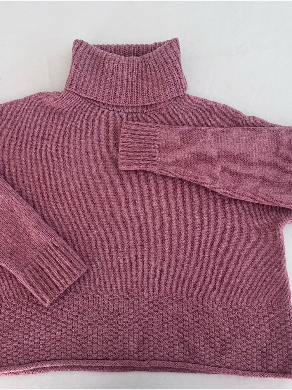Madewell Turtleneck Knit Sweater in Dusty Rose